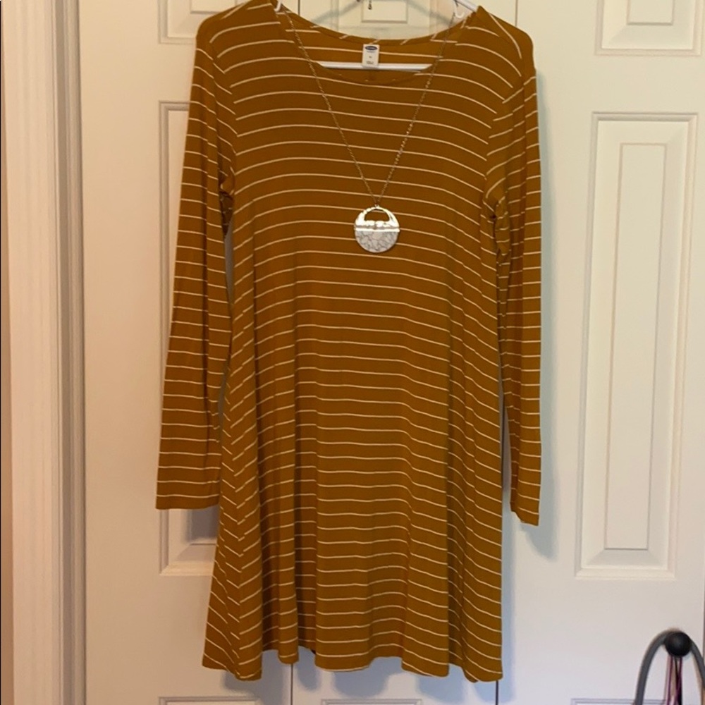 Striped long sleeve dress